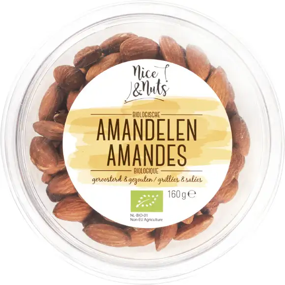 Gebrande bruine amandelen 160 g