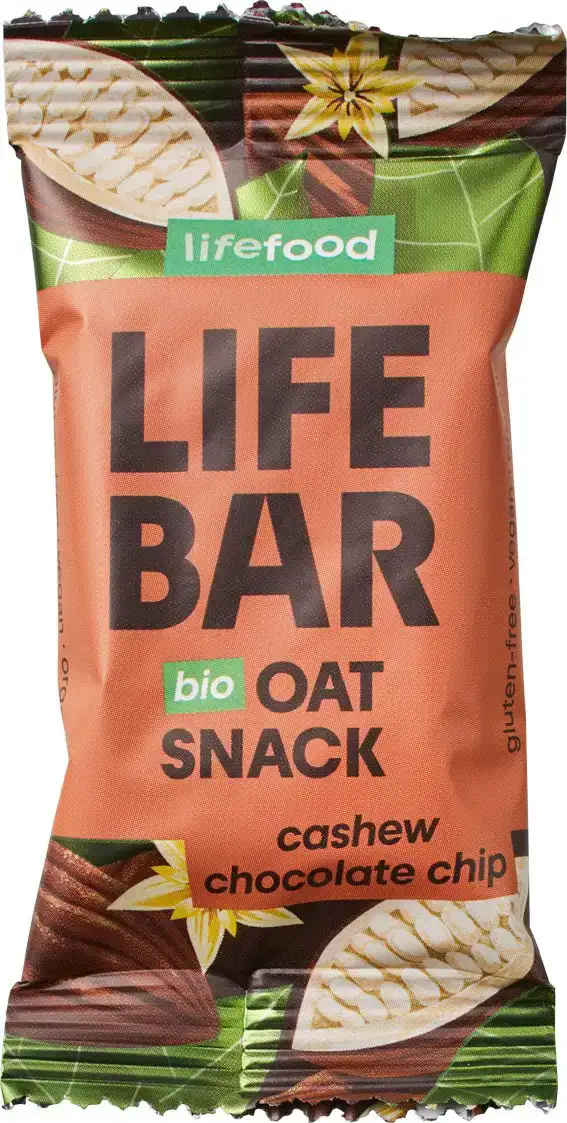 BIO LIFEBAR Oat Snack cashew chocolate chip