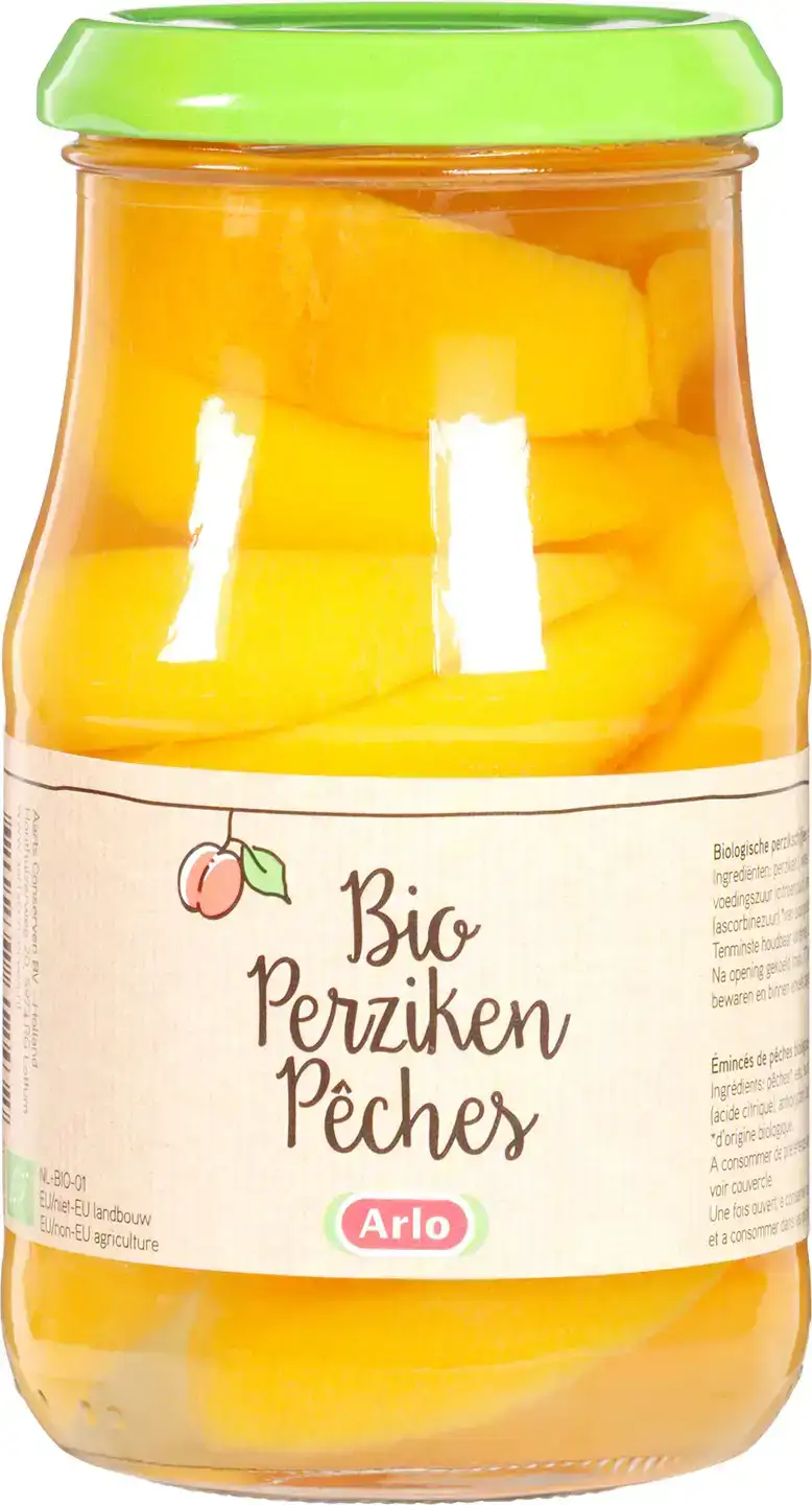 Perziken op lichte siroop