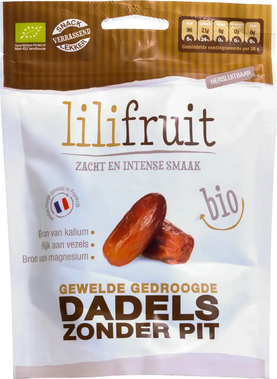 Gewelde & gedroogde dadels zonder pit