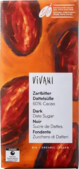Pure chocolade dadel 60% 80 g