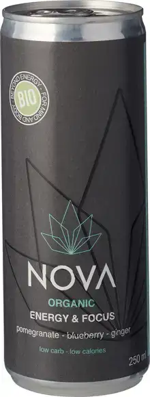 Energiedrank granaatappel blauwe bes gember 250 ml