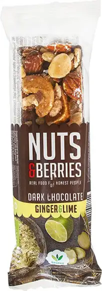 Notenreep pure chocolade gember limoen 40 g