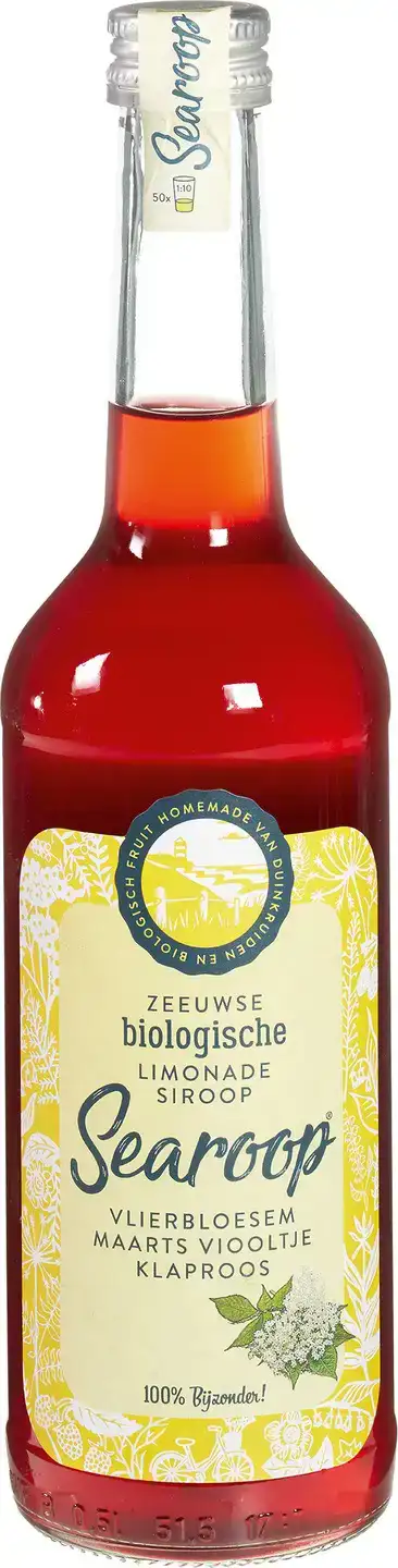 Siroop vlierbloesem, viooltjes en klaproos