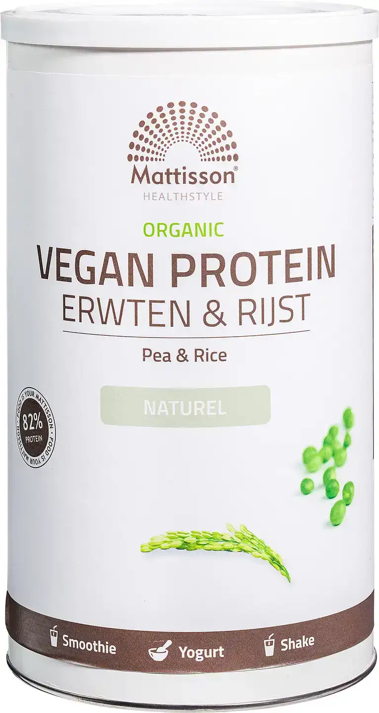Vegan proteïnepoeder erwten & rijst