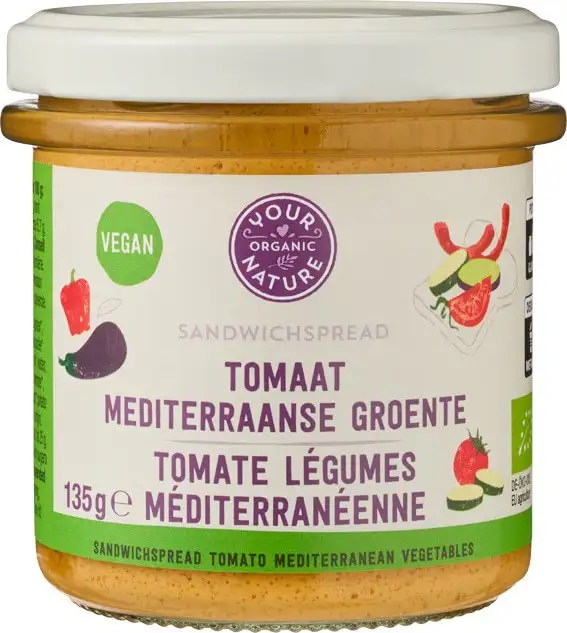 Sandwichspread tomaat mediterraanse groente