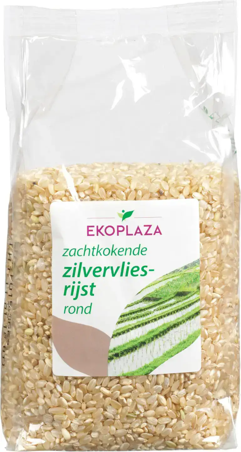 Zilvervliesrijst rond