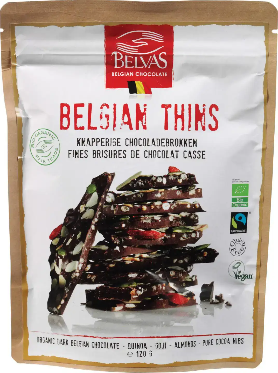 Chocoladethins quinoa goji