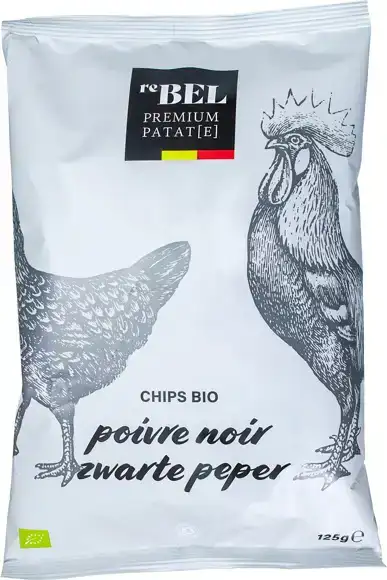 Aardappelchips zwarte peper 125 g