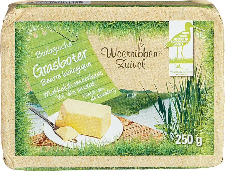 Ongezouten grasboter 250 g