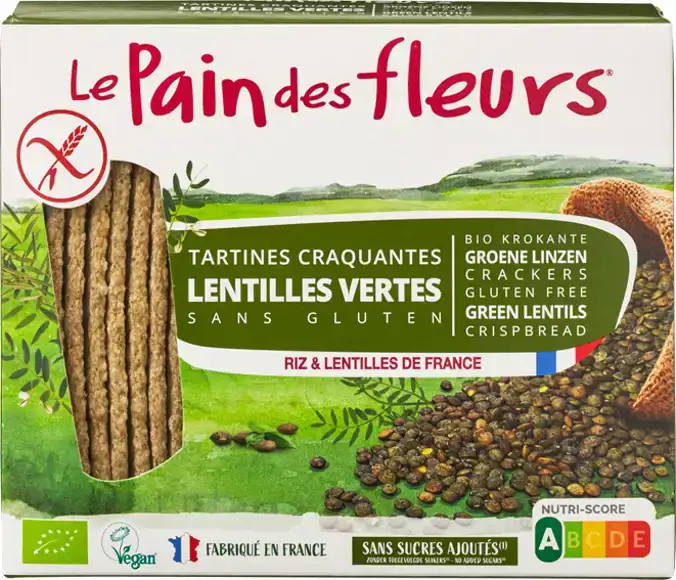 Groene linzen crackers 150 g