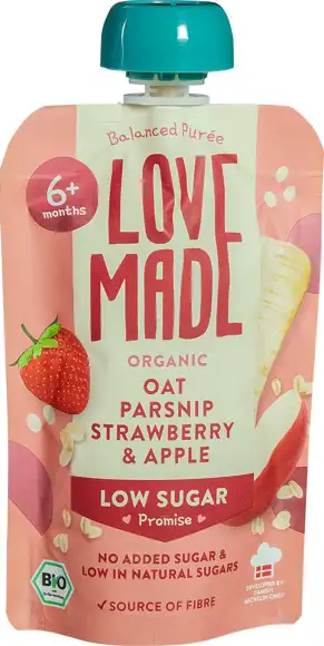 Knijpzakje haver pastinaak aardbei appel 6+ mnd 100 g