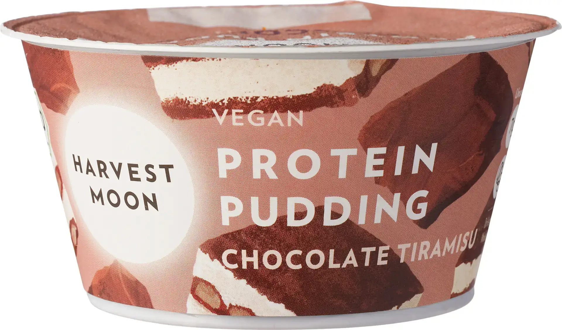 Vegan protein pudding chocolate tiramisu