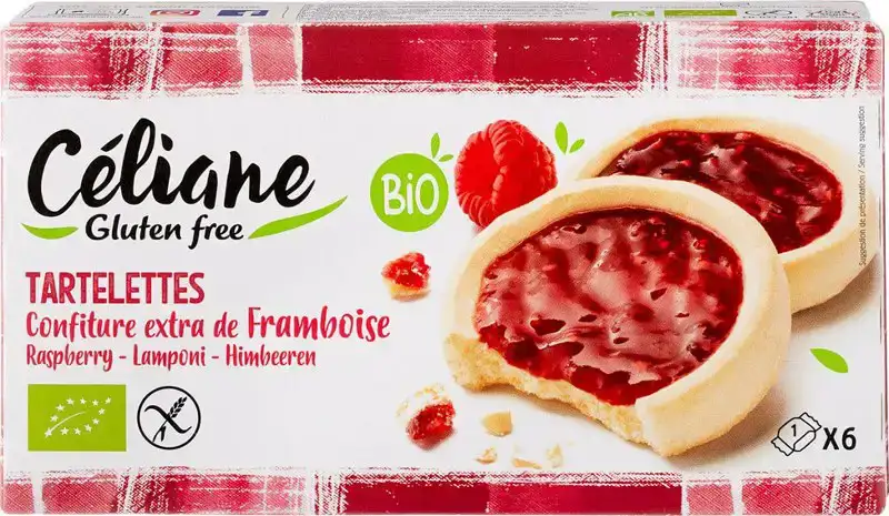 Glutenvrije tartelettes framboos 130 g