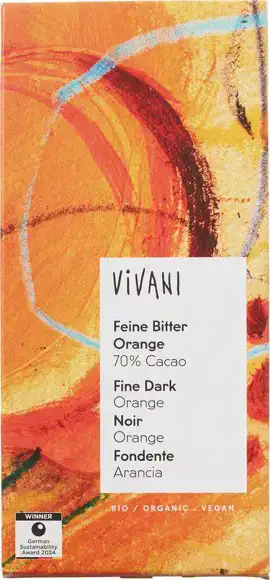 Fine pure chocolade 70% sinaasappel 80 g