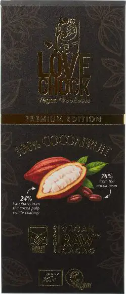 RAW chocolade 100% cacaofruit 70 g