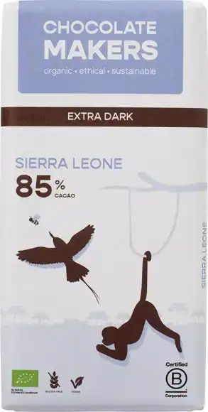 Extra pure chocolade Sierra Leone 85% 80 g