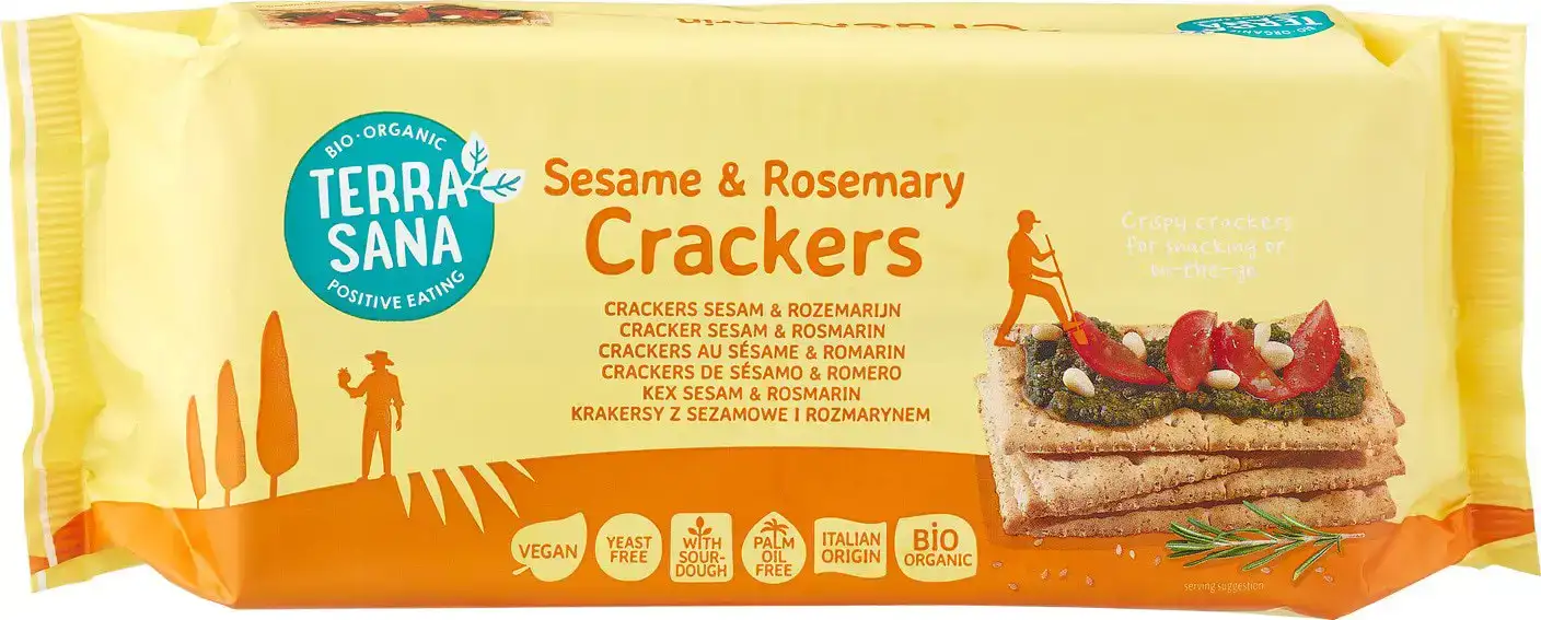 Crackers sesam & rozemarijn
