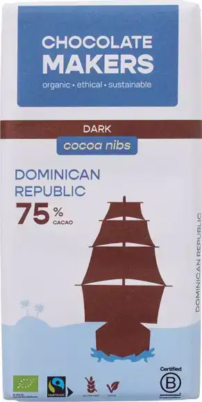 Pure chocolade Dominicaanse Republiek 75% 80 g
