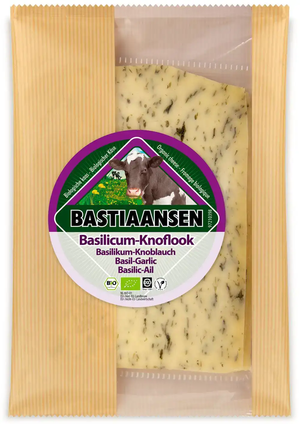 Plakjes kaas basilicum/knoflook