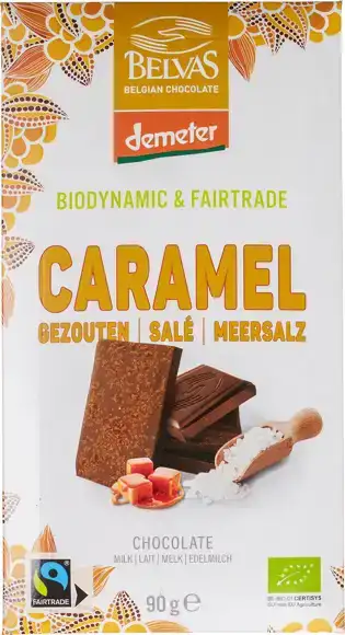 Chocolade Demeter melk karamel zeezout 90 g