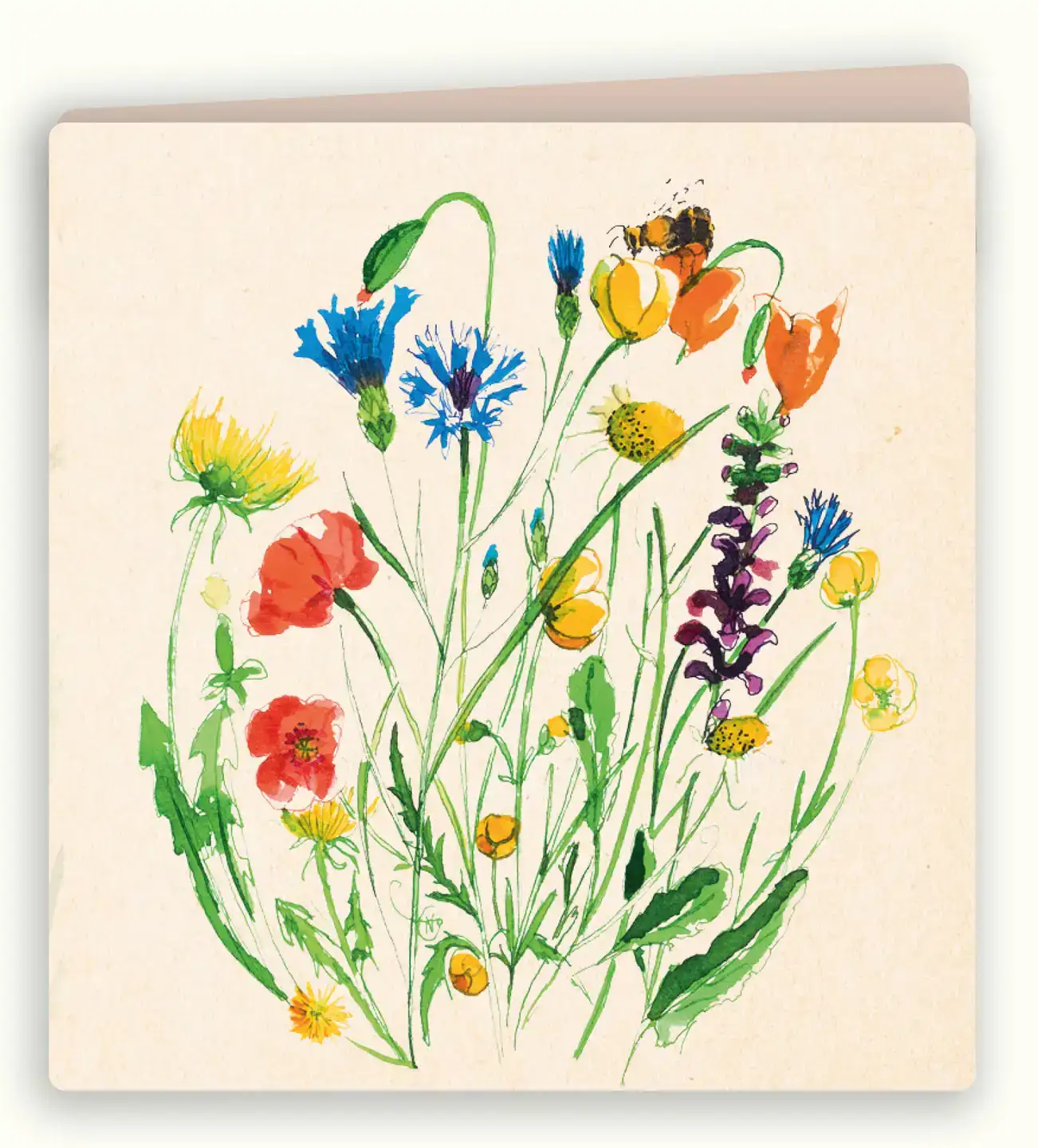 Kaart bos wilde bloemen