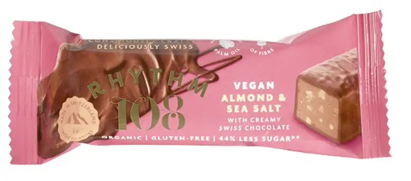 Vegan chocoladebar amandel zeezout 33 g