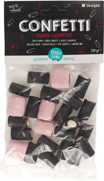 Zoete drop confetti 100 g