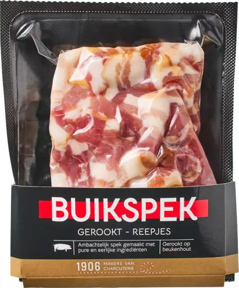 Gerookte buikspekreepjes 125 g