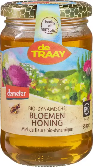 Biodynamische bloemenhoning 350 g