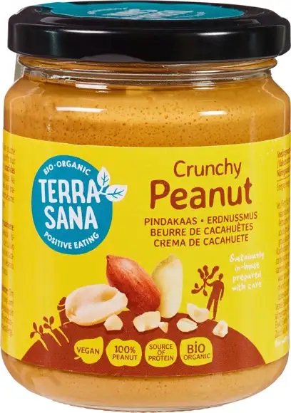 Crunchy pindakaas zonder zout 250 g