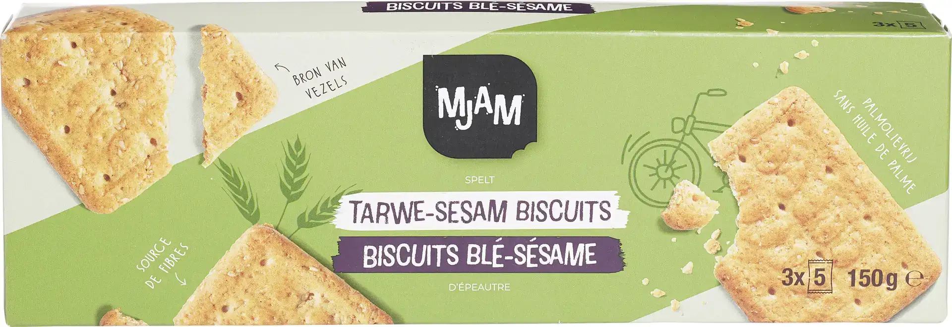Tarwe sesam biscuits