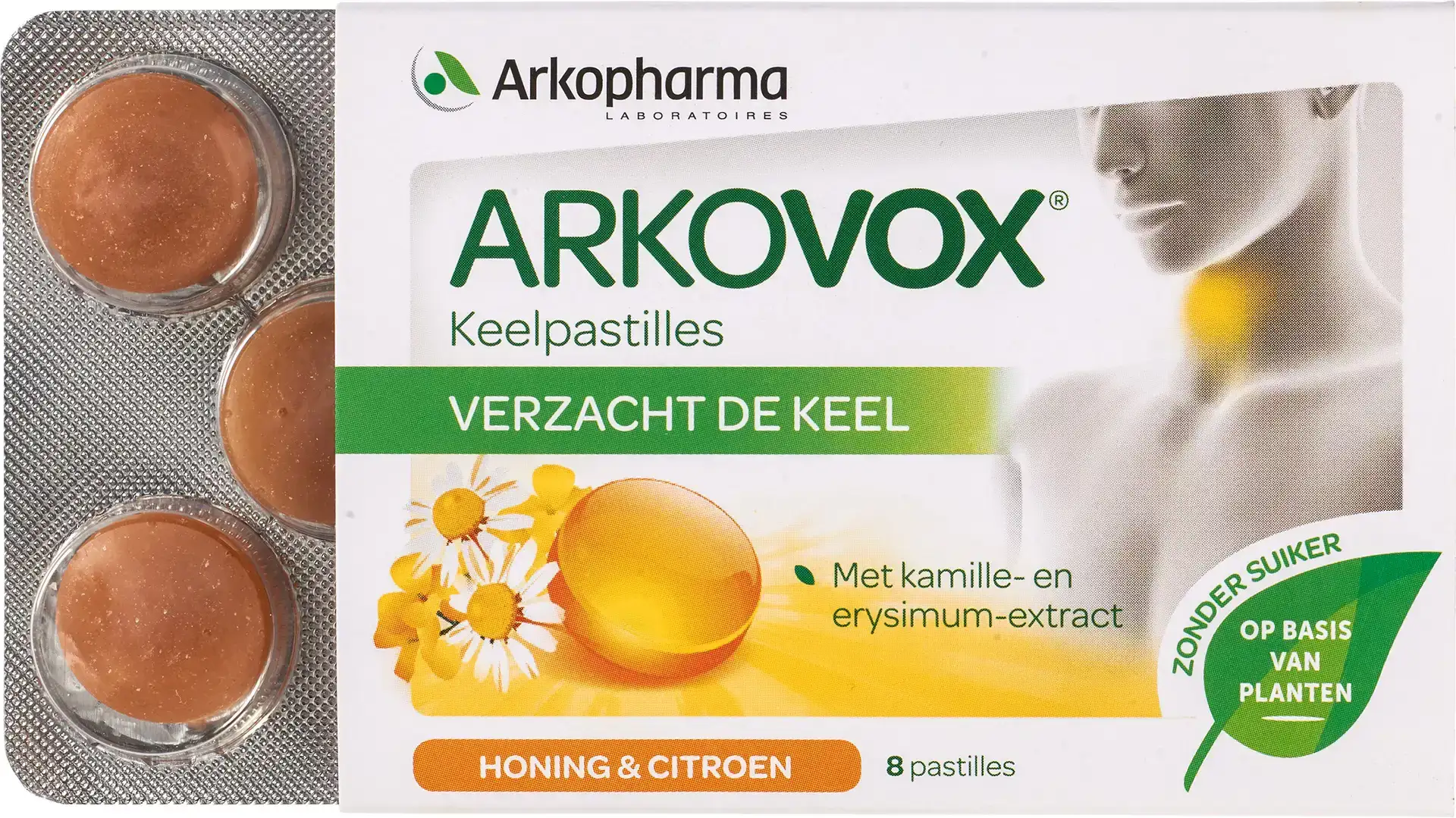 Arkovox keelpastilles honing & citroen