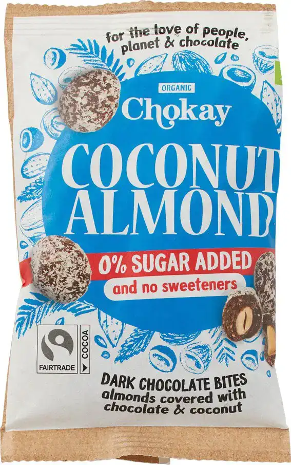 Pure chocolade bites coconut almond