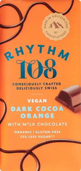 Vegan chocolade dark cocoa orange 100 g
