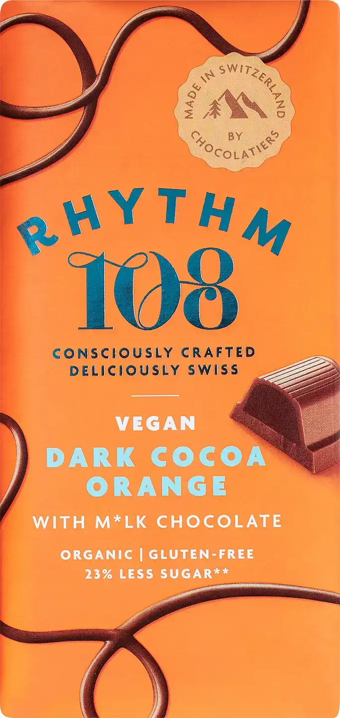 Vegan chocolade dark cocoa orange