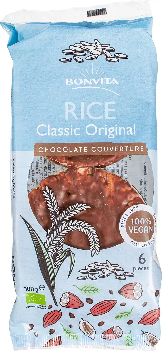 Rijstwafels rijstmelkchocolade