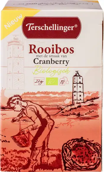Rooibosthee cranberry 18 stuks
