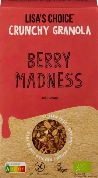 Glutenvrije granola berry madness 300 g