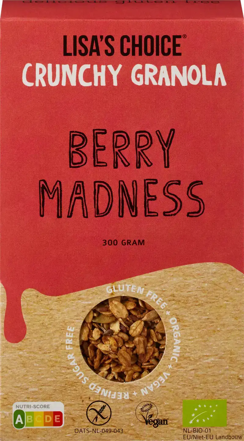 Glutenvrije granola berry madness