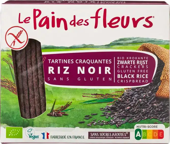 Zwarte rijst crackers