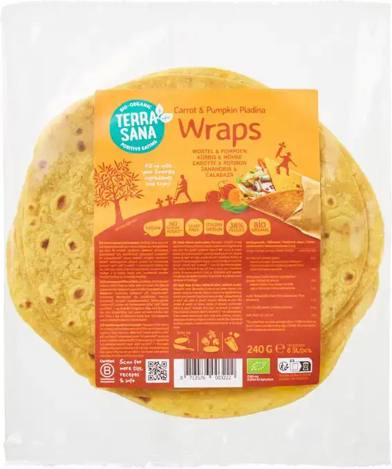 Groentewraps wortel pompoen