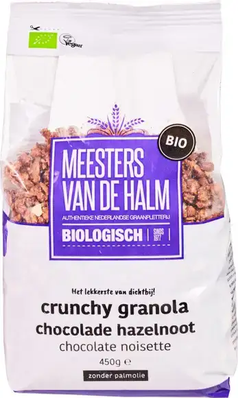 Crunchy granola chocolade hazelnoot 450 g