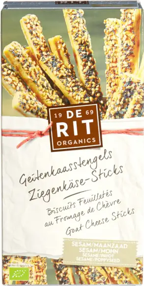 Geitenkaasstengels sesam & maanzaad 100 g