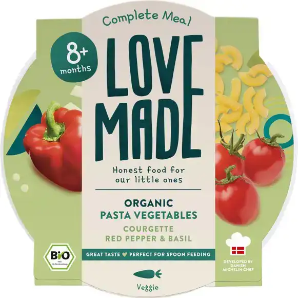 Babymaaltijd vegetarische pasta 8+ mnd 185 g
