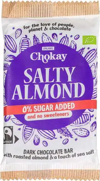 Pure chocoladereep salty almond 70 g