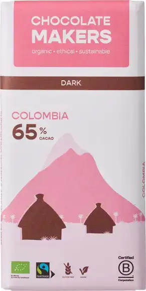 Pure chocolade colombia 65% 80 g