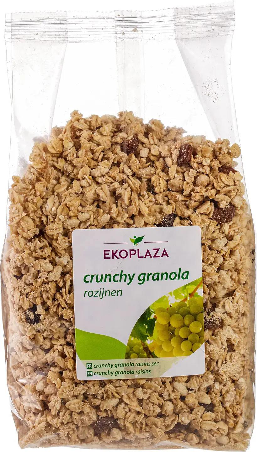 Crunchy granola rozijnen