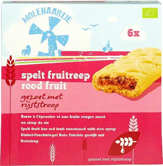 Spelt fruitreep rood fruit