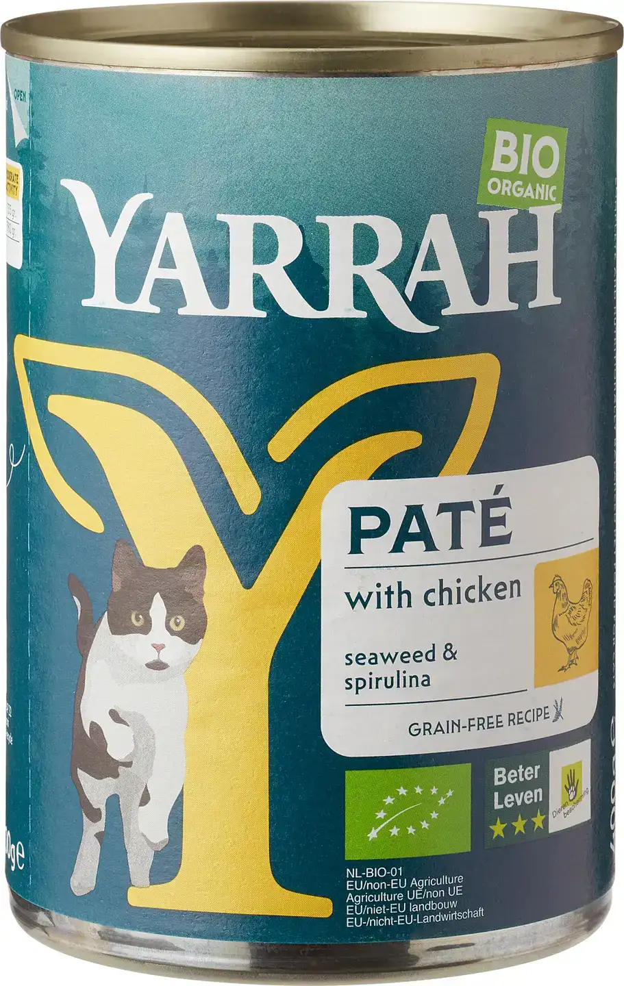 Kattenpaté kip spirulina & zeewier graanvrij